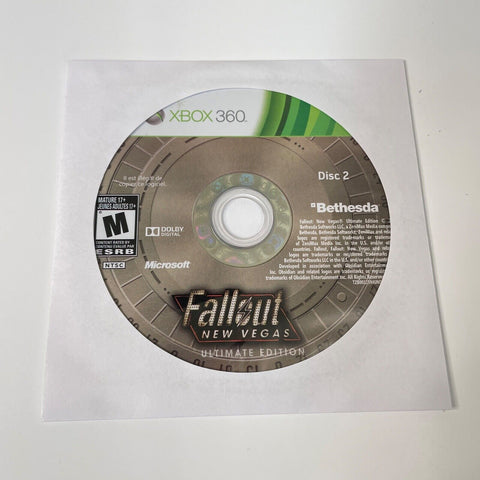 Fallout: New Vegas - Ultimate Edition (Xbox 360, 2012) Disc 2 Only, Disc is Mint