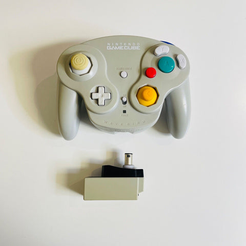 Nintendo Gamecube Wavebird Wireless Controller Grey With Dongle. Tested Working