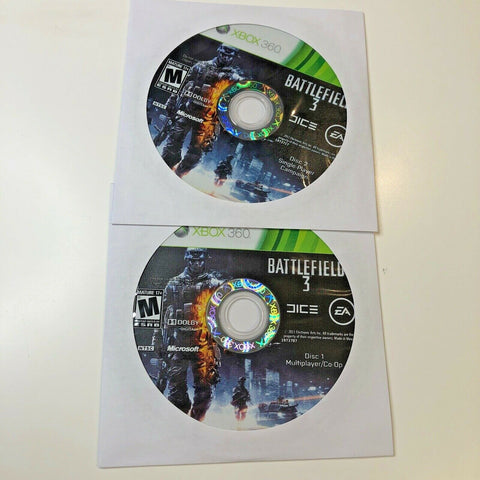 Battlefield 3 (Microsoft Xbox 360, 2011) two Discs