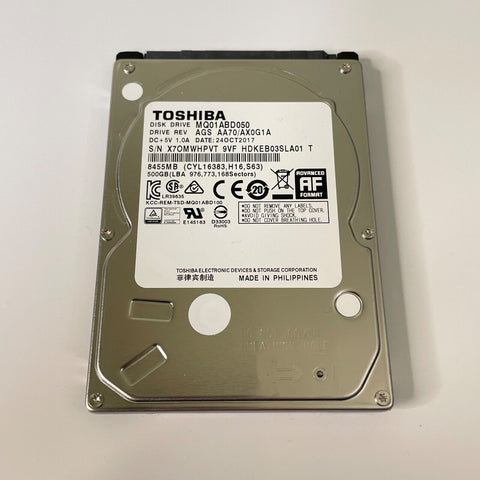TOSHIBA MQ01ABD050 500GB 5400RPM 8MB Cache 2.5" SATA 3Gb/s Internal Hard Drive!