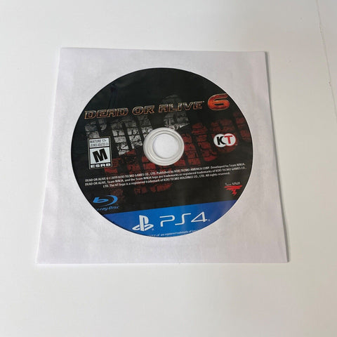 Dead or Alive 6 (Sony PlayStation 4, 2019) Disc