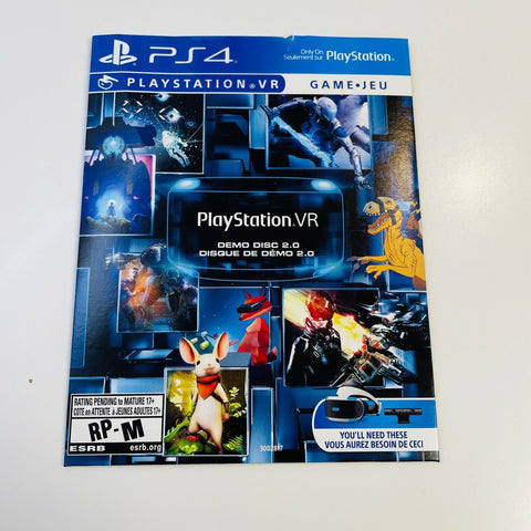 PlayStation VR Demo Disc 2.0 (PS4, Playstation 4, 2017)