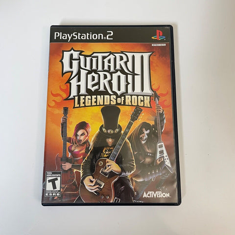 PS2 Guitar Hero 3 III Legends of rock - CIB, Complete, Disc Is Nearly Mint!