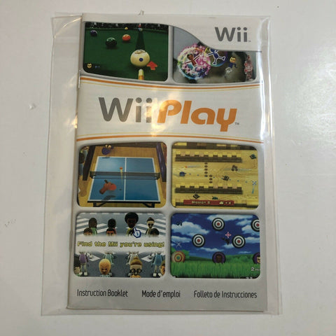 Wii Play (Wii, 2007) Manual Only, No Game