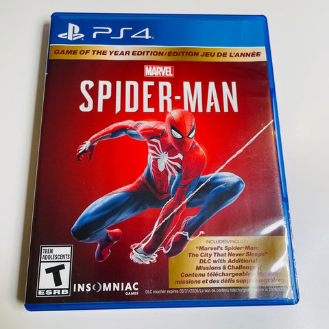 Marvel's Spider-Man Game of the Year Edition PS4, Playstation 4, VG,Complete DLC