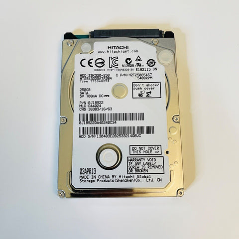 Hitachi 250GM 5400RPM 8MB Cache 2.5" SATA Internal Hard Drive