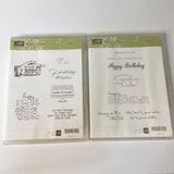 Stampin' Up! BRING ON THE CAKE 2 Stamp Sets Happy Birthday Wishes, New Open Box