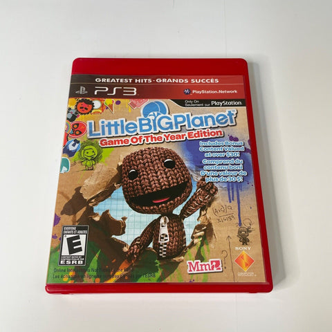 LittleBigPlanet - Game of the Year Edition (Sony PlayStation 3) PS3, CIB, VG