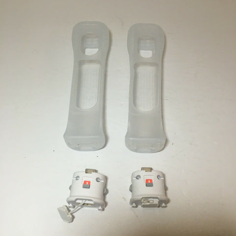 2 x OEM Nintendo Wii RVL-026 Motion Plus Sensor Adapter White Genuine W/ Sleeve