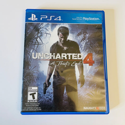 Uncharted 4: A Thief's End (Sony PlayStation 4, 2016) PS4, CIB, Complete, VG