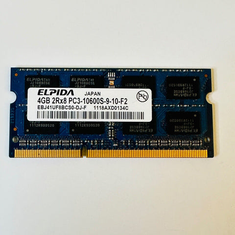 Elpida 4GB 2Rx8 PC3-10600S 1333MHz DDR3 Laptop SDRAM EBJ41UF8BCS0-DJ-F, Untested