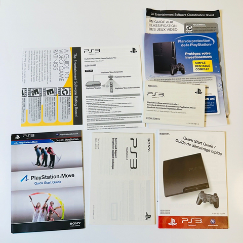 Sony PS3 Playstation 3 Slim CECH-3001A, 3001B, Quick Start Guide Owner Manual