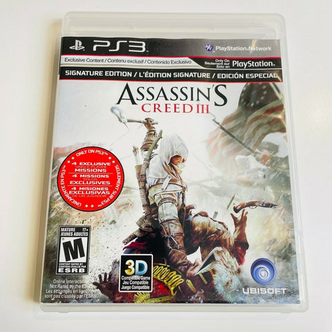 Assassins Creed III - 3 - PS3 PlayStation 3, CIB, Complete