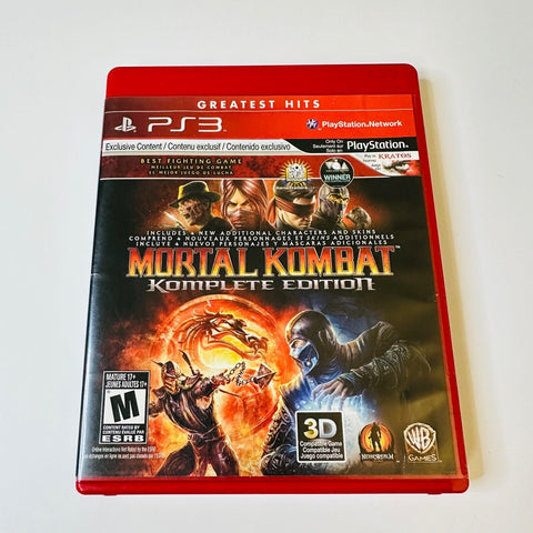 Mortal Kombat - Komplete Edition (PlayStation 3, 2012) PS3, CIB, Complete, VG
