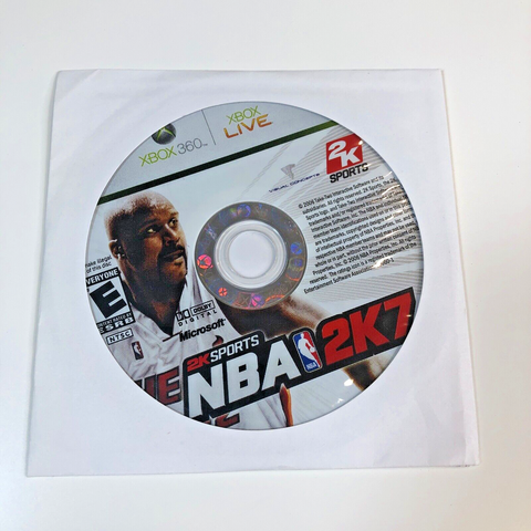 NBA 2K7 (Microsoft Xbox 360, 2006) Shaq , Disc Surface Is As New!