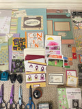 Huge Lot 16LB of Crafts Making Supplies, Tools, Paper cutters, ribbons, etc