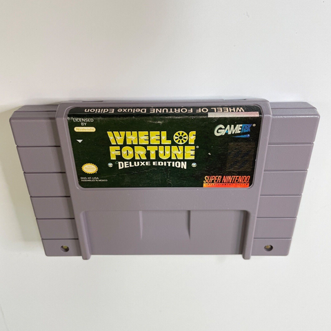 Wheel of Fortune -- Deluxe Edition (Super Nintendo SNES) Cart