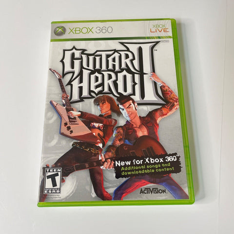 Guitar Hero II 2 Microsoft Xbox 360 CIB, Complete, Disc Surface Is As New!
