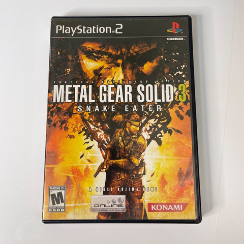 Metal Gear Solid 3 Snake Eater (Playstation 2 PS2) Disc Surface Is As New!