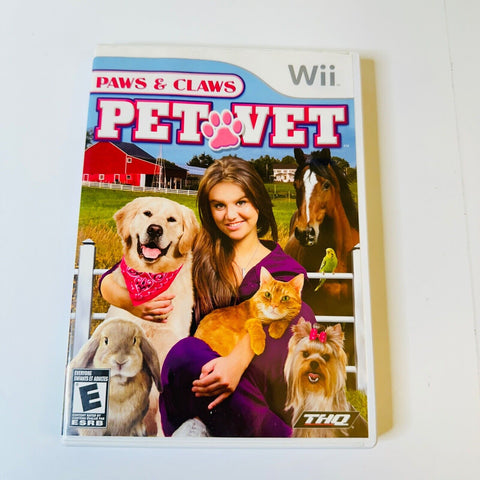Paws & Claws: Pet Vet (Nintendo Wii, 2009) CIB, Complete, Disc Surface Is As New