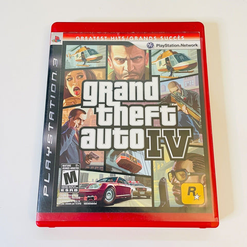 Grand Theft Auto IV 4 (Sony PlayStation 3, PS3 2008) CIB, Complete with Map, VG,