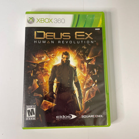 Deus Ex: Human Revolution (Xbox 360) CIB, Complete, Disc Surface Is As New!