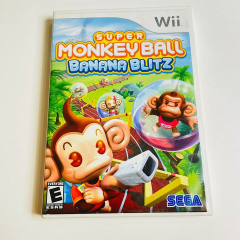 Super Monkey Ball: Banana Blitz (Nintendo Wii, 2006) CIB, Complete, VG