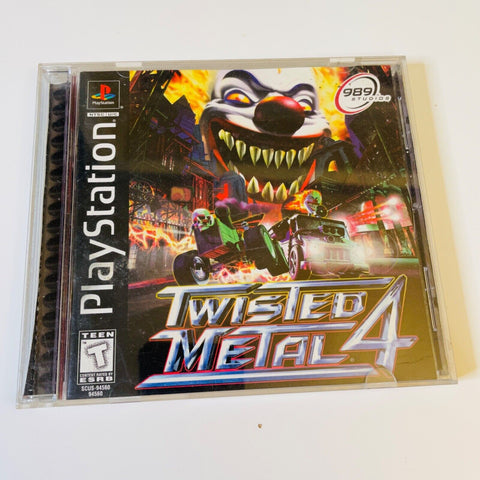 Twisted Metal 4 (Sony PlayStation 1, 1999) PS1 BLACK LABEL, Case and Manual only