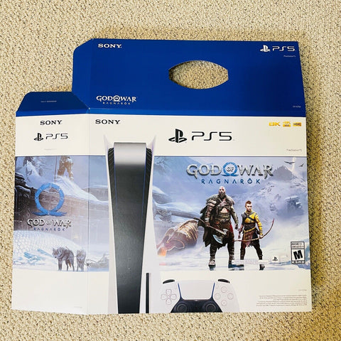 Sony PS5 Playstation 5 God of War Digital Disc Edition Box Cover Slip Only! Read