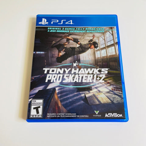 Tony Hawk’s Pro Skater 1 + 2  (PlayStation 4, PS4, 2020) VG