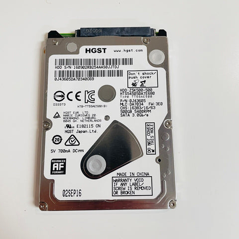 HGST 500GB 2.5” Internal PS4 Hard Drive Z5K500-500 5400 RPM HTS545050A7E680 HDD.