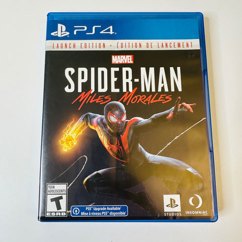 Spider-Man Miles Morales Launch Edition PS4 (PlayStation 4) CIB, Complete, VG