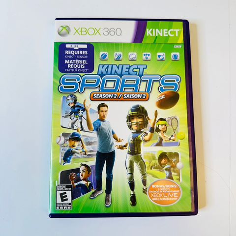 Kinect Sports Season 2 (Xbox 360, 2011) CIB, Complete, Disc Surface Is As New!