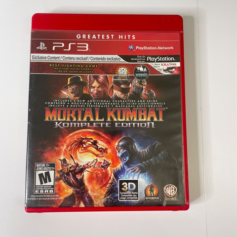 Mortal Kombat -- Komplete Edition (Sony PlayStation 3) PS3 CIB, Complete, VG