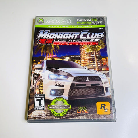 Midnight Club: Los Angele Complete Edition (Microsoft Xbox 360) CIB, Complete,VG