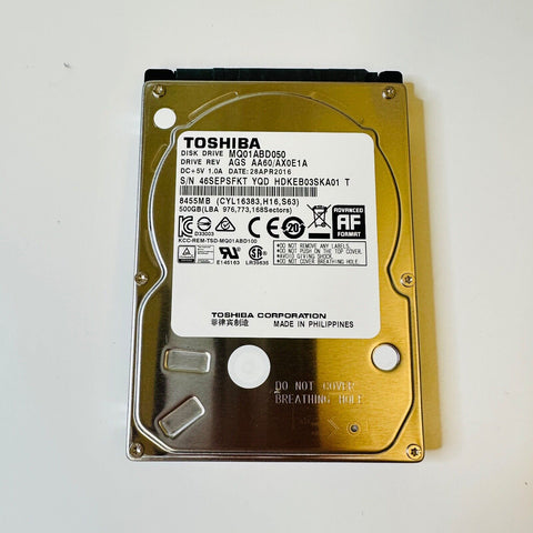 TOSHIBA MQ01ABD050 500GB 5400RPM 8MB Cache 2.5" SATA 3Gb/s Internal Hard Drive