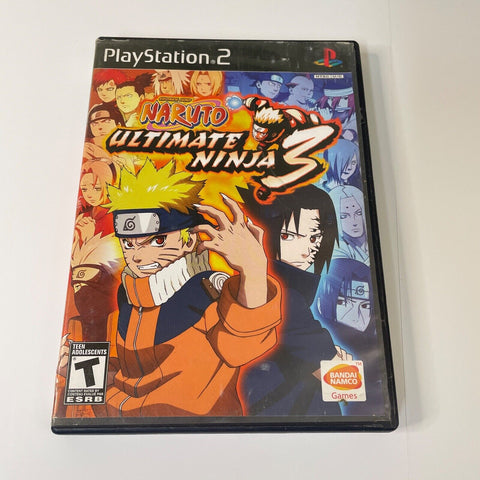 Naruto Ultimate Ninja 3 - Playstation 2, PS2, Black Label Disc Surface Is As New