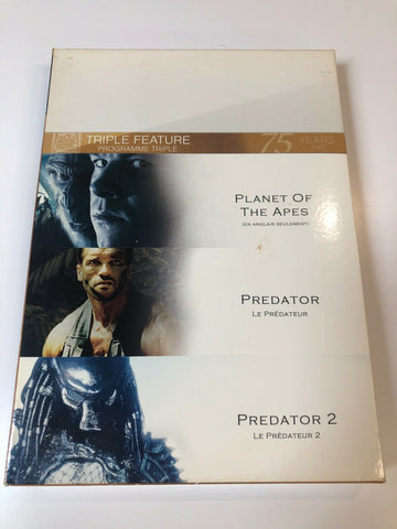 Triple Feature Movie Collection. Planet of the Apes, Predator, Predator 2