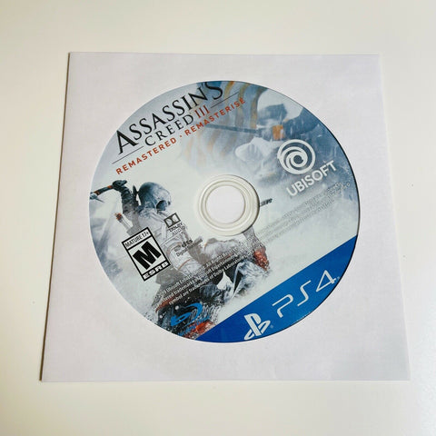 Assassin's Creed III 3 Remastered, (Sony Playstation 4, 2019) Disc