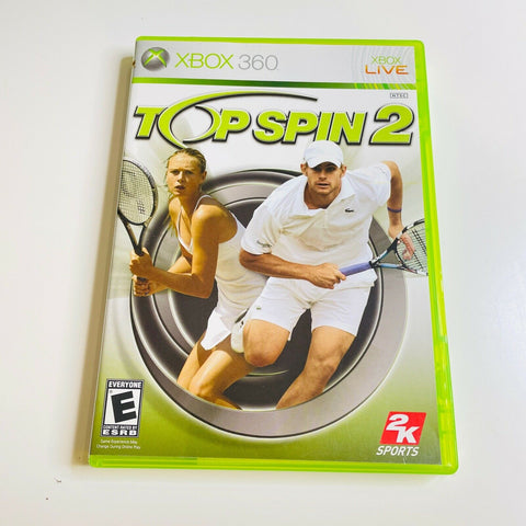 Top Spin 2 (Microsoft Xbox 360, 2006) CIB, Complete, VG