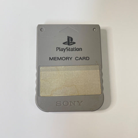 Official Geniune Sony PlayStation 1 One PS1 Memory Card  SCPH-1020 - Gray Grey