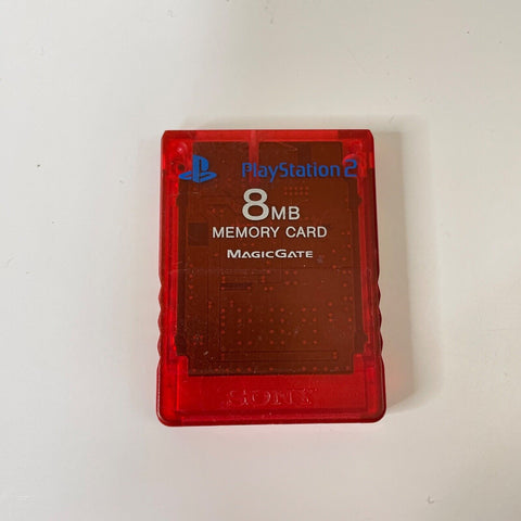 Official Genuine OEM Sony PlayStation 2 PS2 Memory Card Red 8MB SCPH-10020