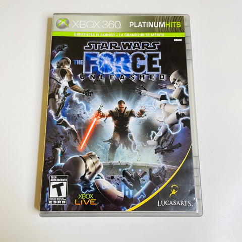 Star Wars: The Force Unleashed (Microsoft Xbox 360, 2008) CIB, Complete, VG