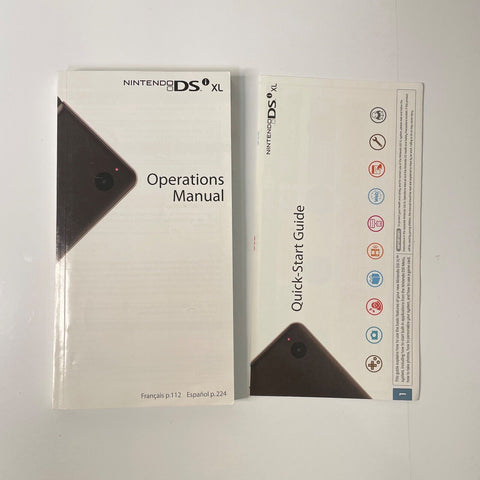 Nintendo DS XL Operations Manual and Quick Start Guide