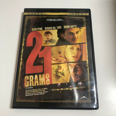 21 Grams DVD 2004 Sean Penn, Benicio Del Toro, Naomi Watts