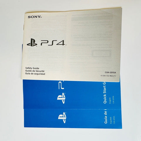 Sony PS4 Playstation 4  CUH-2015A, Quick Start Guide Owner Manual.