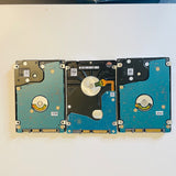 3 Defective 2.5" Hard drives, 1TB, Toshiba and Seagate , Sold For Parts/Repair