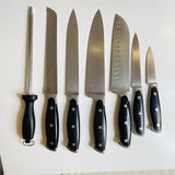 Hampton Signature 8 Piece Stainless Steel Kitchen Knife Set with Wood