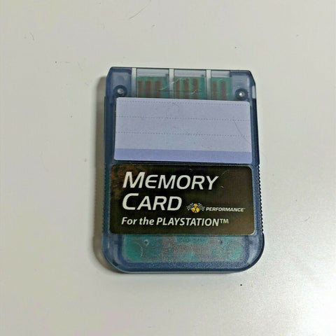 Performance memory card for Sony PlayStation 1 Ps1 Transparent W4699