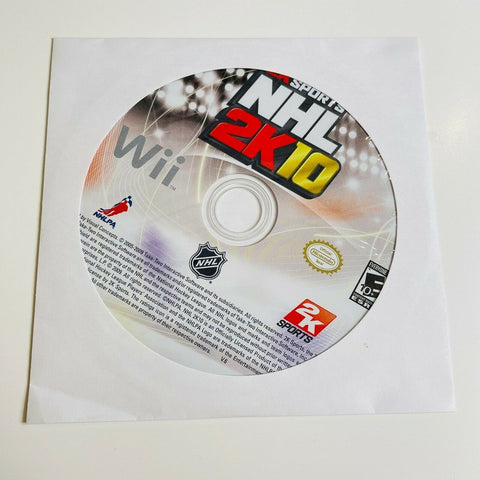 NHL 2K10 (Nintendo Wii, 2009) Disc